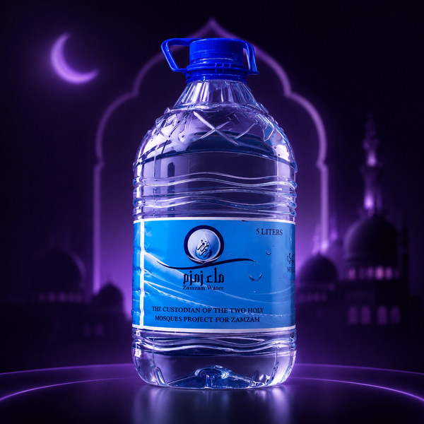 Authentic Zamzam water in Hdaya minimalist premium glass bottle