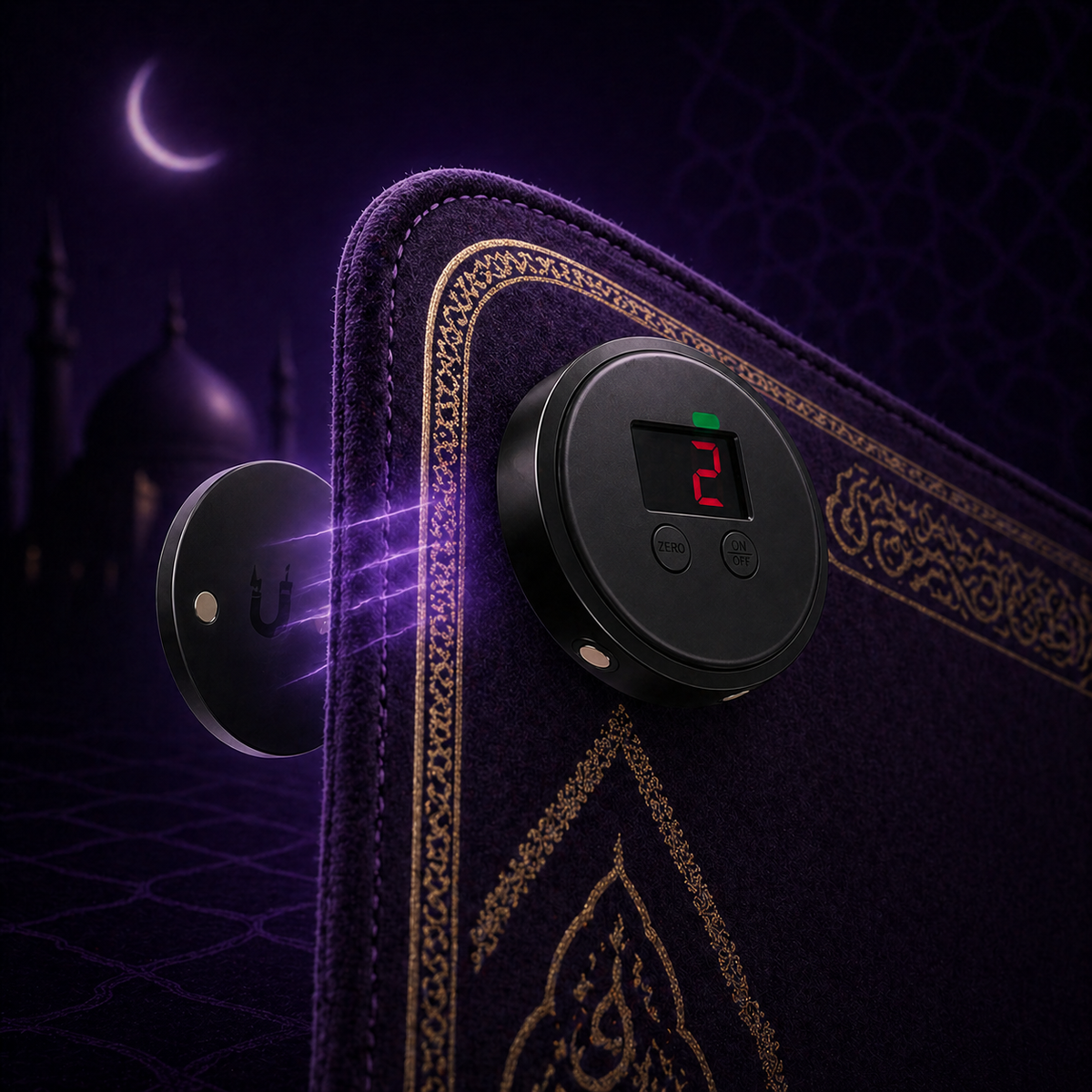 Hdaya Salah Tracker smart prayer logging device wood grain finish